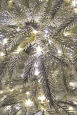 Ель искусственная дымчатая с лампочками Пальмира ELITE (лампочки - капля росы)