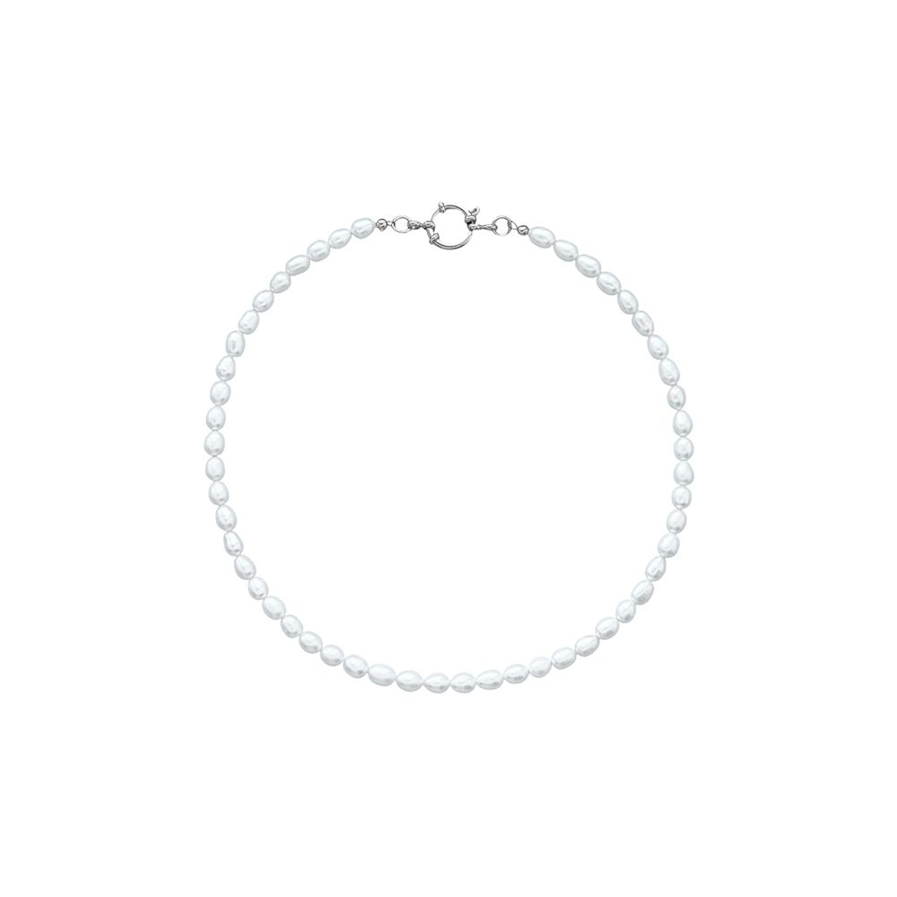 Колье из жемчуга формы рис 6-7 мм