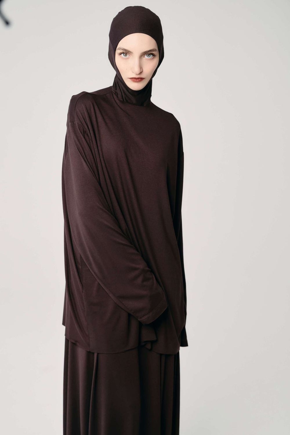 Лонгслив база коричневый