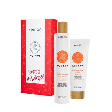 Kemon Набор для защиты от солнца (шампунь 250 мл + маска 200 мл) Actyva Linfa Solare