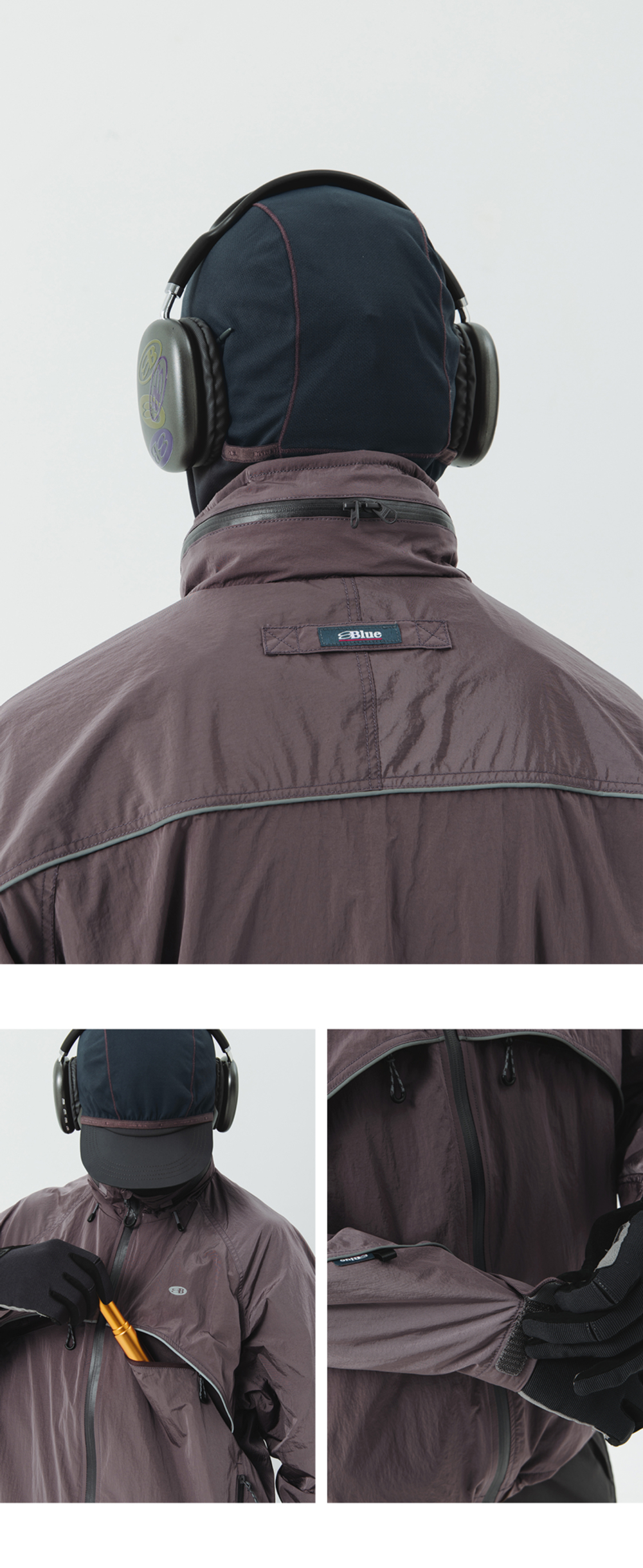 Куртка Nothomme Blue Reflective Stand-Up Cycling Jacket Purple