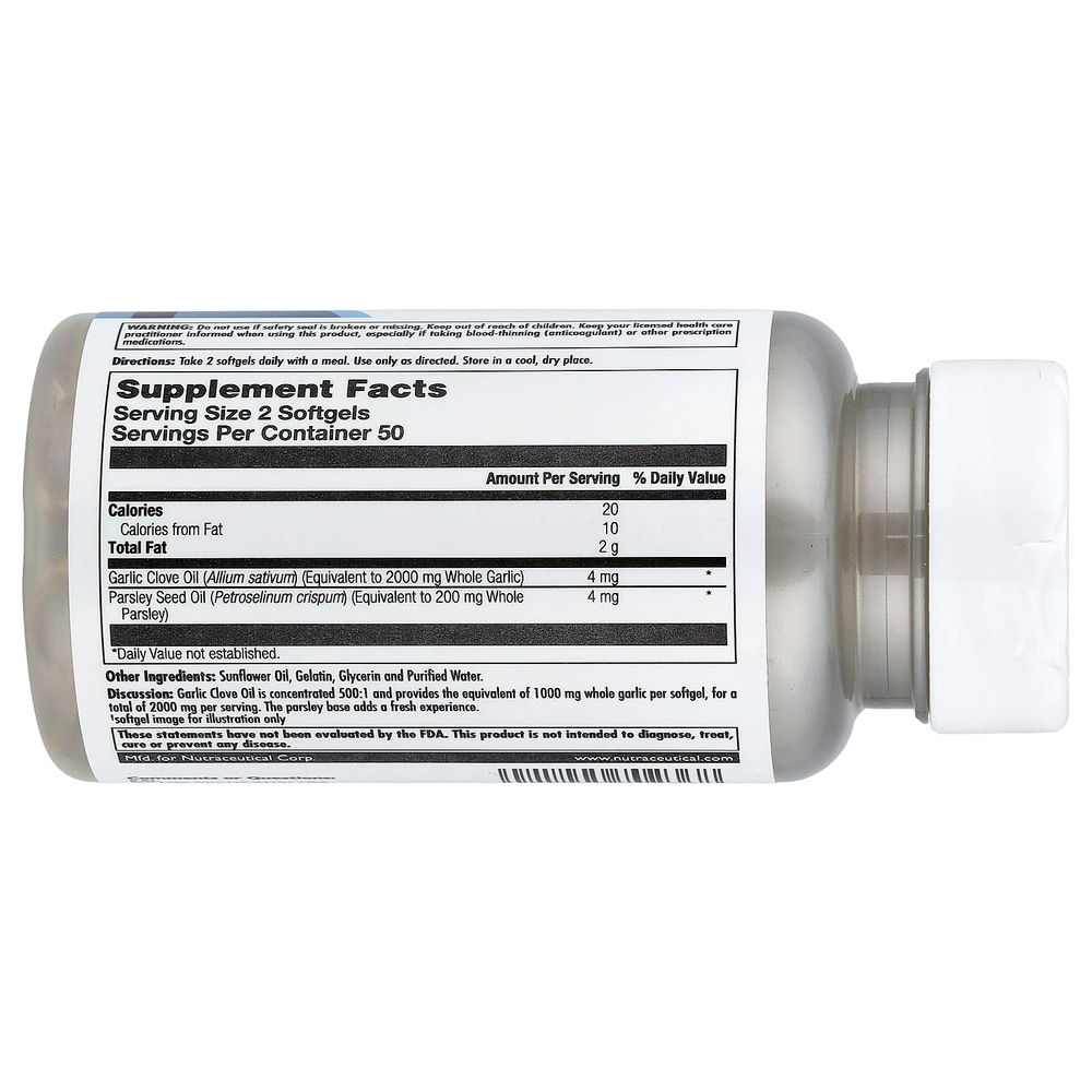 KAL, чесночное масло, 100 капсул