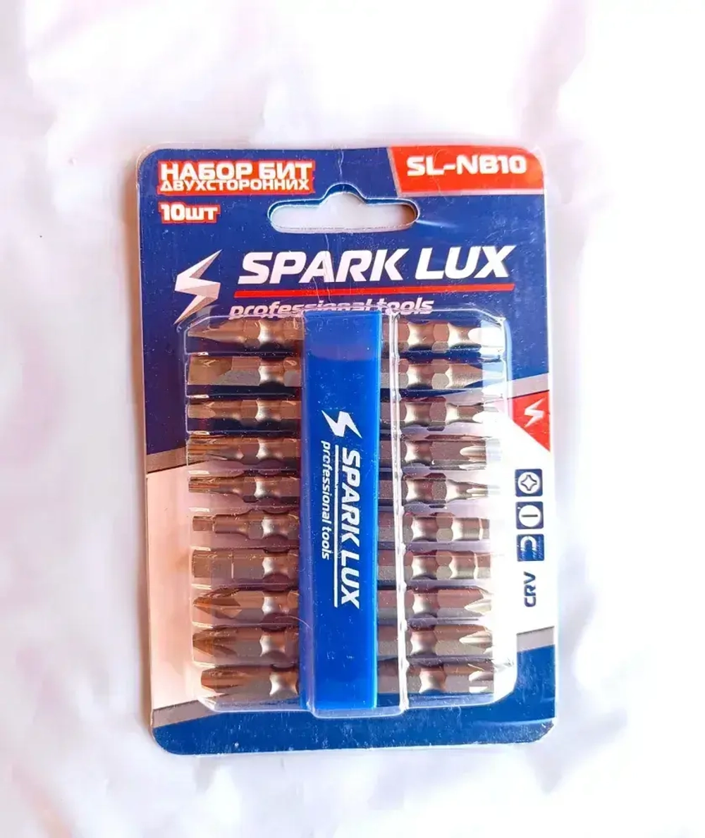 Биты двухсторонние для шуроповерта (длина 65 мм) , хром-ванадий Cr-V , 10 штук/ набор бит двухсторонних Spark L