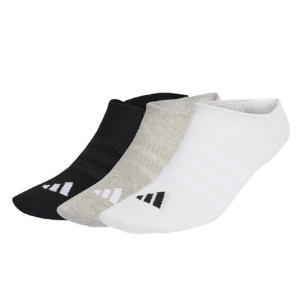 Теннисные носки Adidas Thin & Light Sportwear No Socks 3P - medium grey heather/white/black