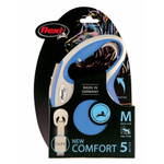 FLEXI Рулетка NEW COMFORT M ремень 5 м до 25 кг, синий