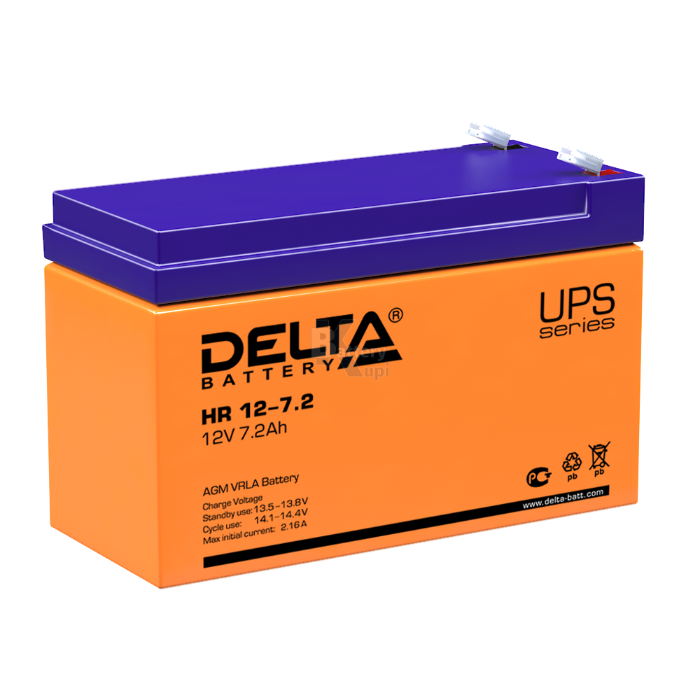 Аккумулятор Delta HR 12-7.2 (AGM)