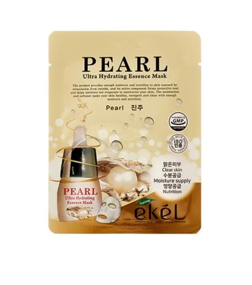 [Ekel] Pearl Ultra Hydrating Essence Mask - Тканевая маска для лица с жемчугом, 25 мл
