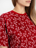 Пижама женская Mjölk Снежные веточки, с коротким рукавом