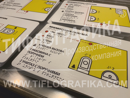 Тактильная мнемосхема санузла ПВХ 321х411х мм. Полноцветная