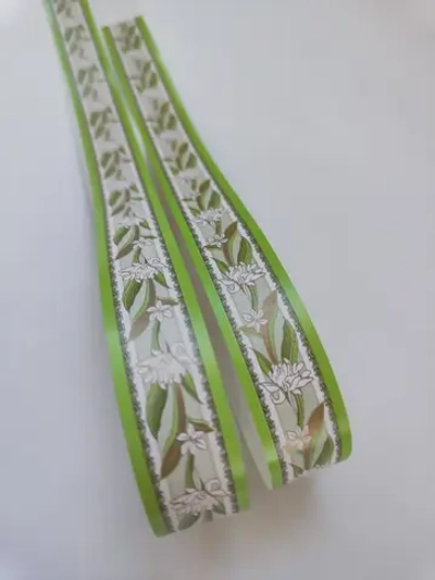 Бордюр для обоев бумажный 2 см окантовка лента салатовый