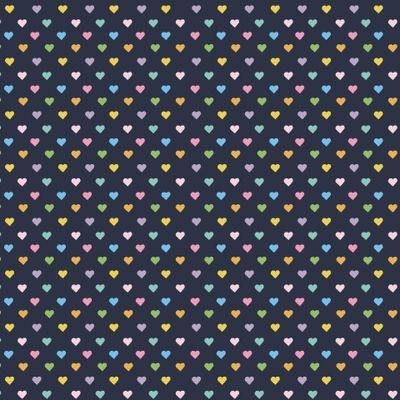 Разноцветные Сердца на темном фоне