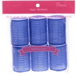 Бигуди липучки, 6шт., однотонные, цвет микс, d-4см