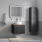 Тумба подвесная IDDIS Torr, со столешницей МДФ, дуб верона, 60 см, темно-серый, TOR60DVi95K