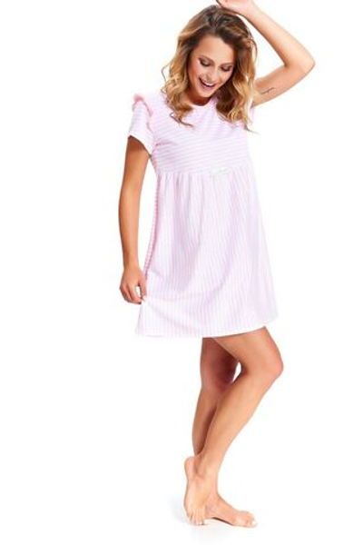 Ночная сорочка в полоску (Размер: S) (Цвет: нежно-розовый)