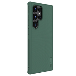 Двухкомпонентный чехол зеленого цвета (Deep Green) от Nillkin для Samsung Galaxy S24 Ultra, серия Super Frosted Shield Pro