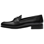 PRADA Bushed Leather Loafers "Black" Women"s