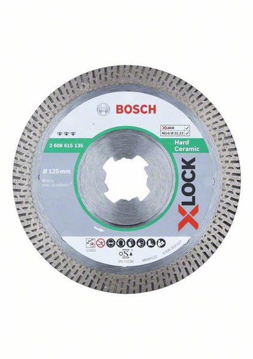 Алмазный отрезной диск Best for HardCeramic X-LOCK 125x22,23x1,4x10 2608615135