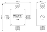 Разветвитель интерфейса RS-422/485 ПР-4 IP65 (исполнение 2, на дин-рейку) DS2-R-0405.1