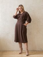 Платье 1360 черно-коричневый Novita (Акция)