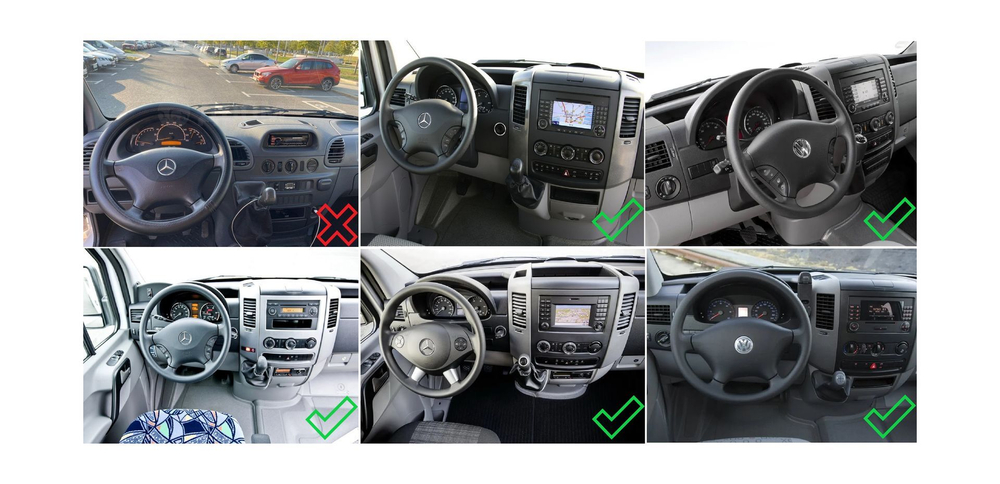 Комплект рамки с разъёмами 9"+can Mercedes Sprinter/Crafter W906 2013-2017 - Car-Smart 7096F2