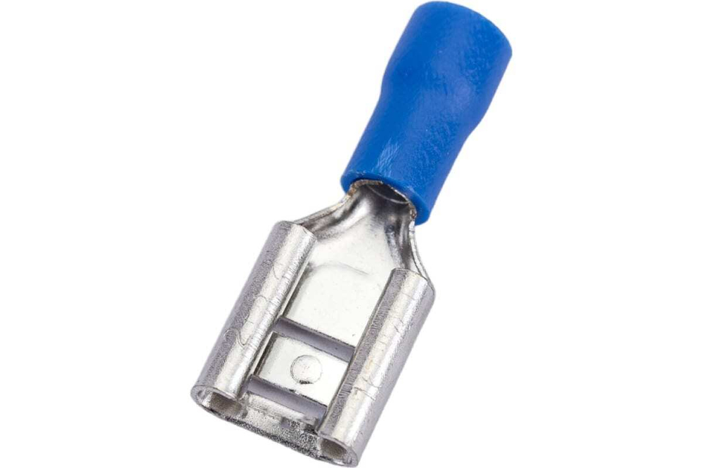 Плоская изолированная клемма REXANT, гнездо 9 мм, 1.5-2.5 кв.мм, 100 шт 08-0434
