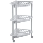 Этажерка угловая «ТЕРЕЗА» 3 полки, цвет светло-серый 40*27*61см