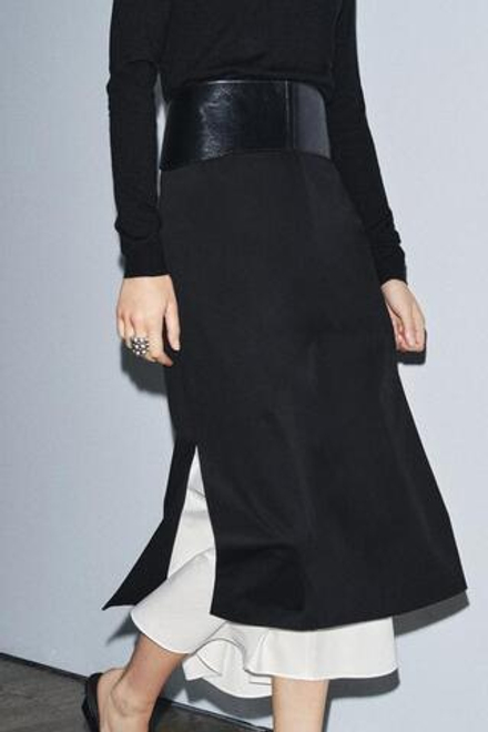 ZARA КОМБИНИРОВАННАЯ ЮБКА — ZW COLLECTION, ЧЕРНЫЙ/БЕЛЫЙ