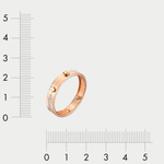 Кольцо для женщин из розового золота 585 пробы с фианитами (арт. К5109)