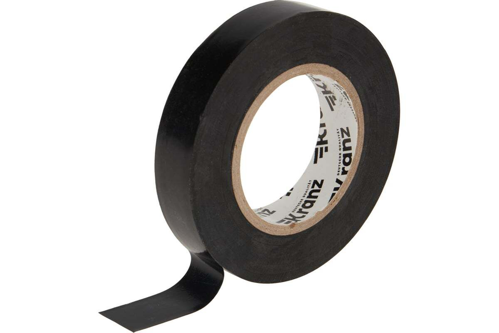 Изолента ПВХ KRANZ 0,13х15 мм, 25 м, черная KR-09-2106