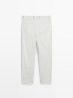 Massimo Dutti Широкие брюки с вытачками, белый