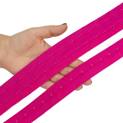 Крючки на ленте двухрядные фуксия