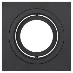 Встраиваемый светильник алюминиевый ЭРА KL85 BK MR16/GU5.3 черный | Алюминиевые встраиваемые светильники