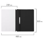 Скоросшиватель с прозрачным верхом А4, пластик 120мкм, Staff, черный