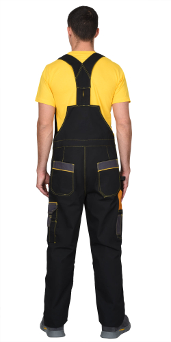 Полукомбинезон "АГАТ" черный с темно-серым - ПОД ЗАКАЗ