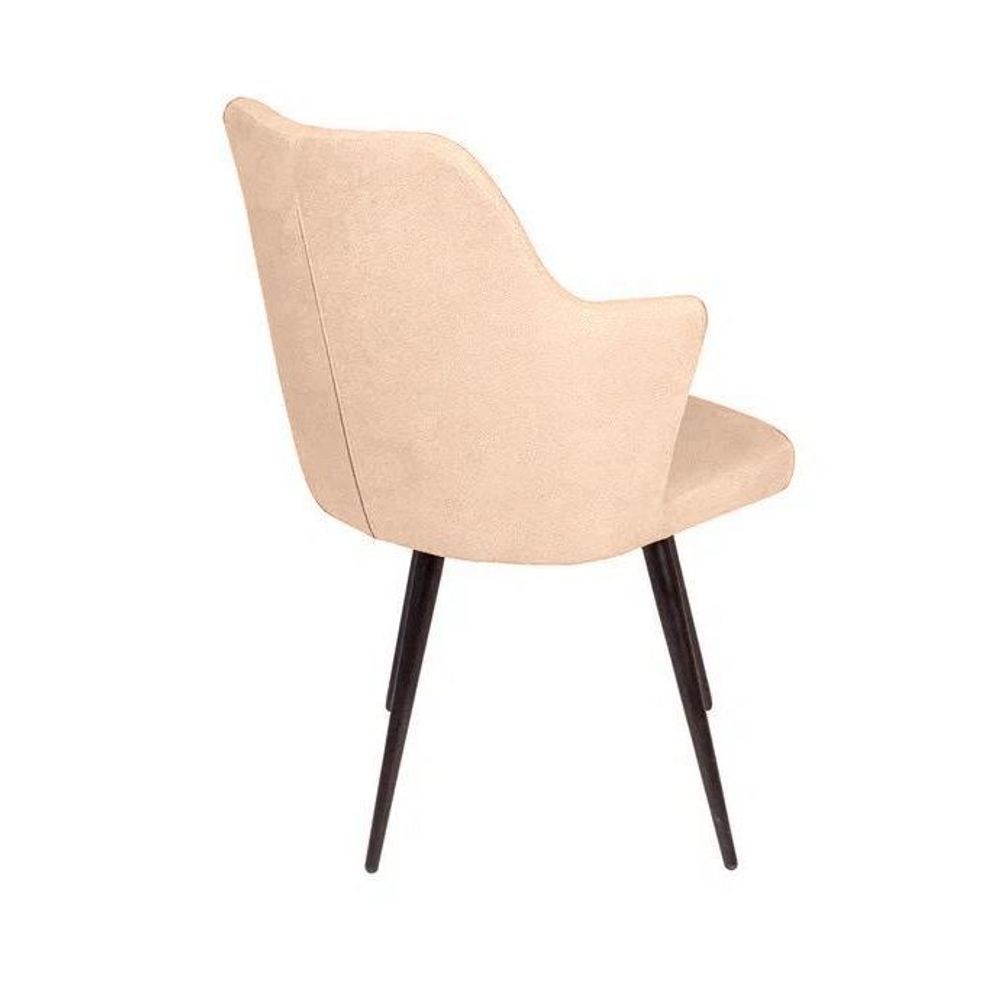 Стул поворотный на 360 градусов Hunt ромб, бархат бежевый 5 / чёрный конус