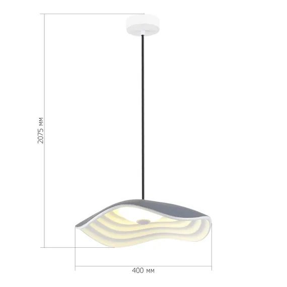SL6208.701.12 Светильник подвесной ST-Luce Серый/Серый, Белый LED 1*12W 3000K OASIS