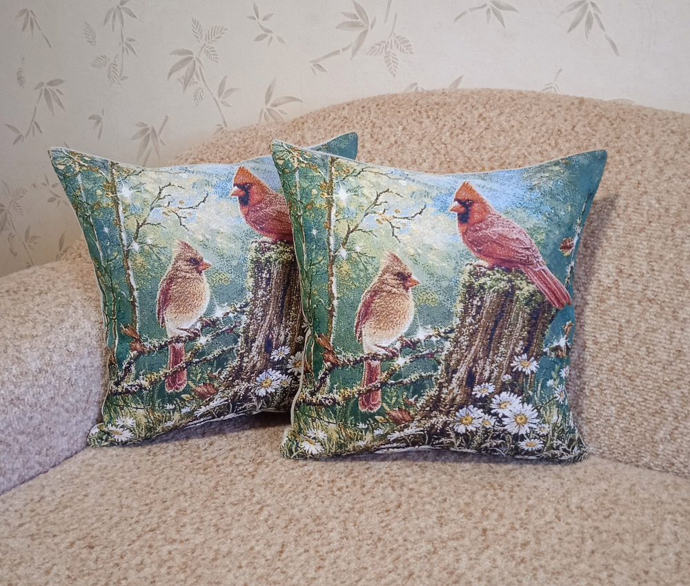 Декоративный гобеленовый чехол для интерьерной подушки Июнь 38*38