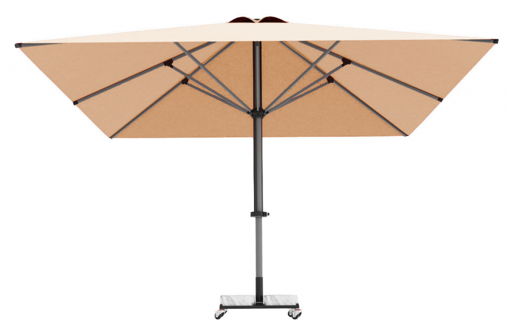 Зонт профессиональный 3х3 м Theumbrela Semsiye Evi Lux Telescopic Manuel, бежевый