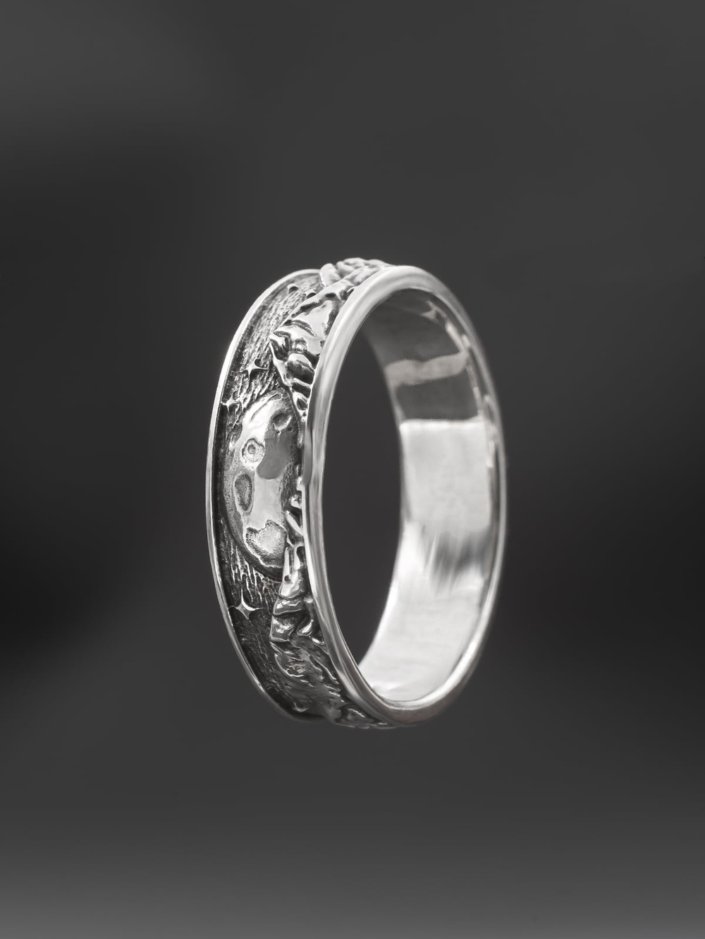 Лунная ночь — кольцо из серебра