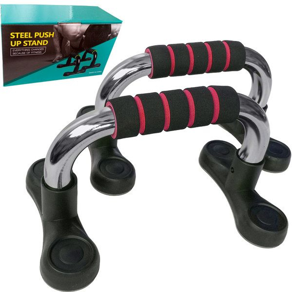 Упоры для отжимания стальные на обрезиненном основании