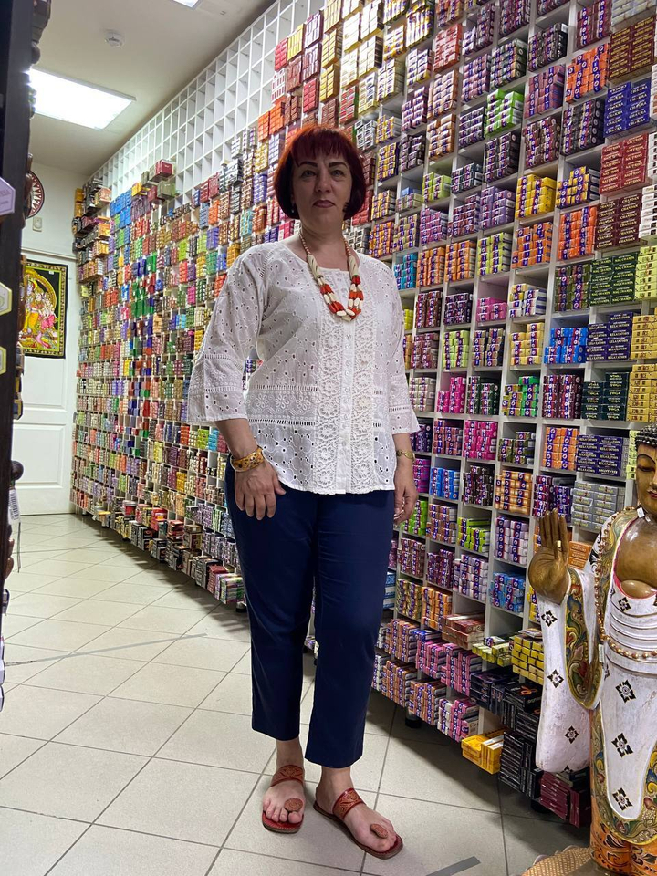 Блузка GANG с укороченным рукавом с вышивкой и кружевом на пуговицах Хлопок 100%