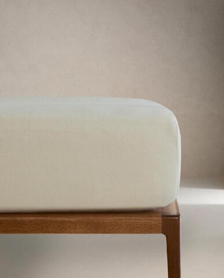 ZARA HOME ДЕТСКАЯ ПРОСТЫНЯ ИЗ ХЛОПКА НА РЕЗИНКЕ, ЗЕЛЕНЫЙ