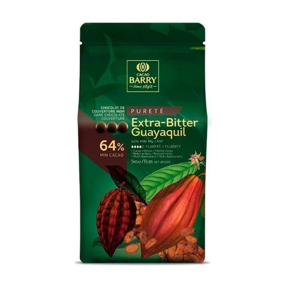 Горький шоколад Extra-bitter Guayaq «Barry-Callebaut» - 5 кг