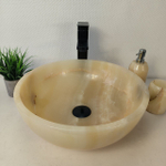 Раковина из оникса Bowl Yellow BO-66077 40*40*15 из натурального камня