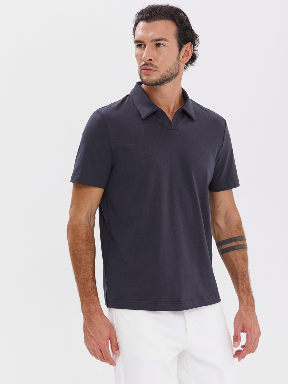 Футболка-поло трикотажная повседневная