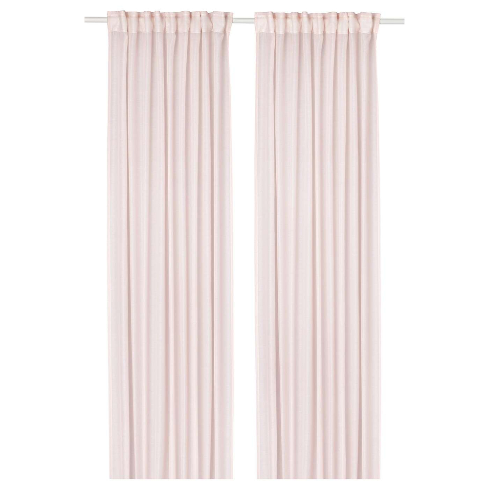 IKEA STENFRÖ  (ИКЕА СТЕНФРÖ)  -  Шторы, 2 шт, на ленте/розовые, 145x300 см