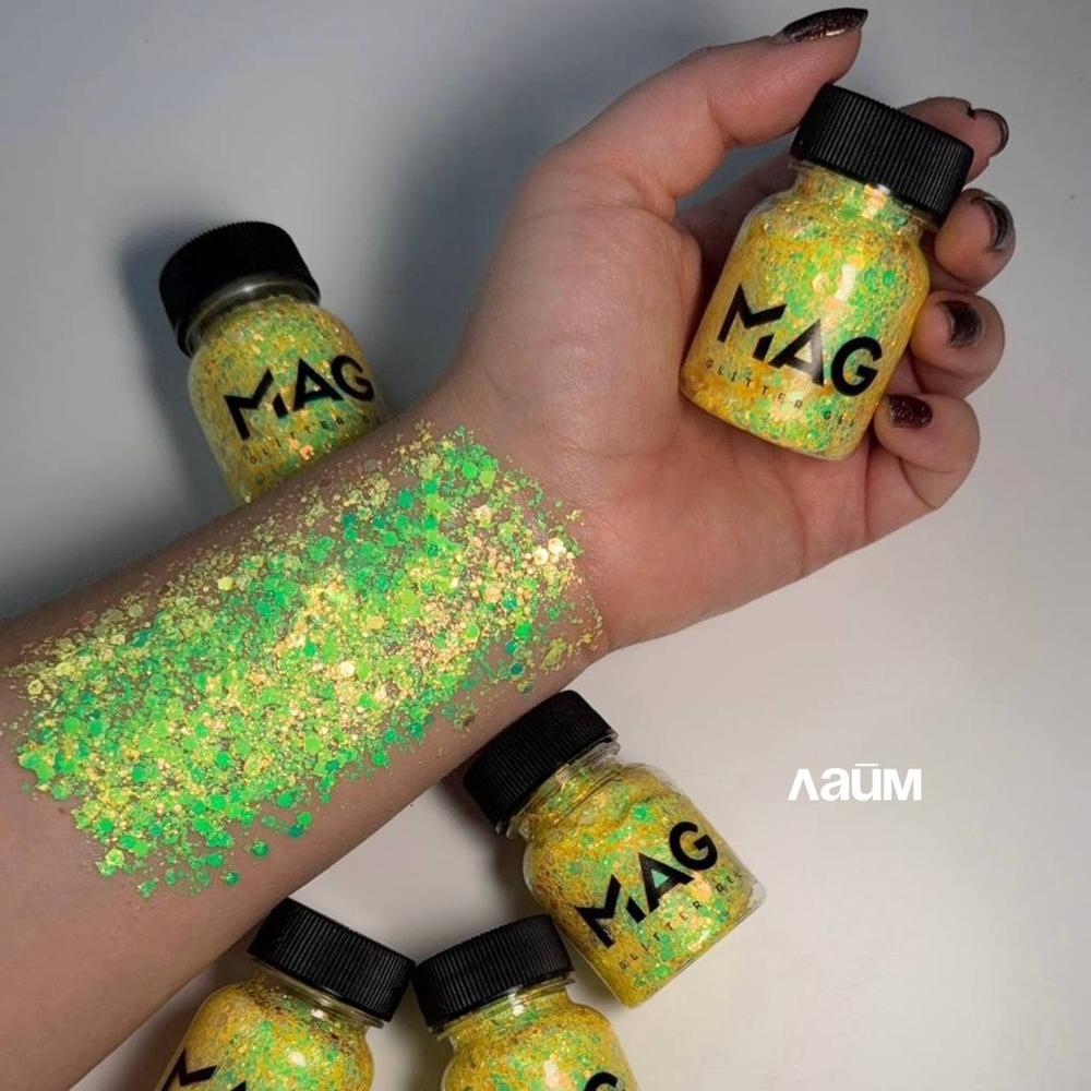 Гель-блестки MAG Лайм 38 гр