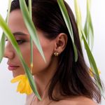 Серьги Орхидея с молочным янтарем, позолота