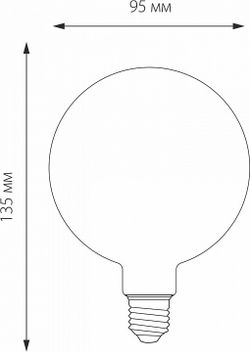 Лампа светодиодная Elektrostandard G95 F E27 6Вт 3300K a048264