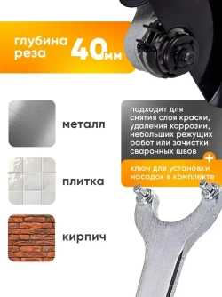 Болгарка HUTER 1200 Вт, диск 125мм (УШМ-E1212)